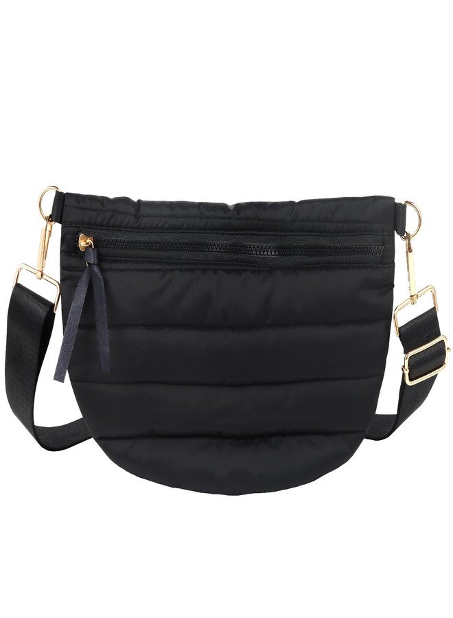 Dealkion Quilted Crossbody Bags for Women Puffer Fanny Pack Sling Bag Puffy Chest Belt Bum Waist Crossbody Purse Bags Quilted Shoulder Bag for Women - Image 1